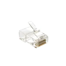 Коннектор RJ-45 под витую пару, категория 5e, неэкранированный, универсальный (100 шт в упак.)