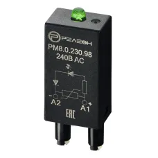 Модуль индикации и защиты, LED + Варистор, 240В AC/DC