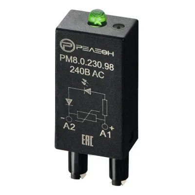 Модуль индикации и защиты, LED + Варистор, 240В AC/DC