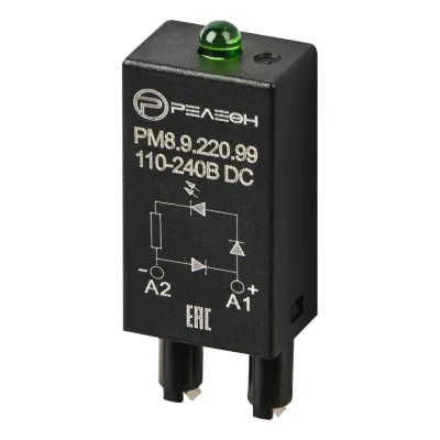 Модуль индикации и защиты, LED + Диод + A1, 110В/240В DC