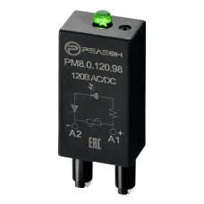 Модуль индикации и защиты, LED + Варистор 120В AC/DC