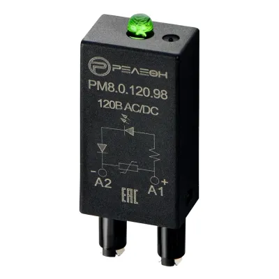 Модуль индикации и защиты, LED + Варистор 120В AC/DC