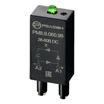 Модуль индикации и защиты, LED + Диод + A1 28-60В DC