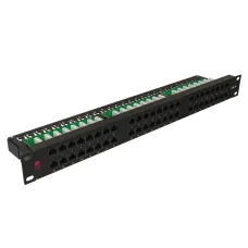 "Патч-панель высокой плотности 19"", 1U, 48 портов RJ-45, категория 5e, Dual IDC"