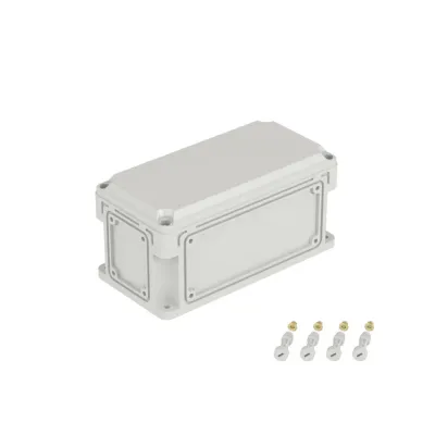 Корпус IP67,300х150х146 (выс.крышки 21),стнк.выбв.флнц.,непрозр.крыш.