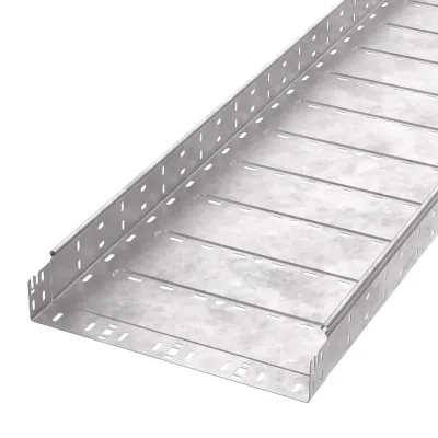 Лоток перфорированный Профи HDZ 400х80x3000 (1,0 мм) (6 м/уп)