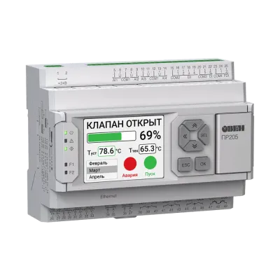 Программируемое реле ПР205-230.1211.26.2.0 с графическим дисплеем и Ethernet