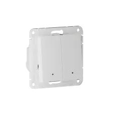 ATLASDESIGN SMART ВЫКЛЮЧАТЕЛЬ 2-клавишный с опциональной нейтралью., Zigbee, сх.1, L(N), 10А, мех., БЕЛЫЙ