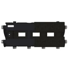 MK-60-3D.EPP (до 60 кВт, магистраль G 1', 2+1 контура G 1', EPP-термоизоляция, 4D-кронштейны K.UMS, цвет  черный муар с серебром, подключение для температурног