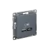 РОЗЕТКА USB ATLASDESIGN A+С, 5В/2,4А, 2х5В/1,2А, механизм, ГРИФИЛЬ