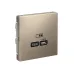 ARTGALLERY USB розетка тип-С 65Вт высокоскор.заряд. QC, PD, механизм, шампань