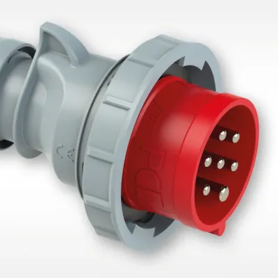 Вилка кабельная 32А/400V/6P+E/IP67, никелированные контакты