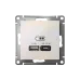 ATLASDESIGN USB РОЗЕТКА A + тип-C 45W высокоскор.заряд. QC,PD, механизм, ЖЕМЧУГ