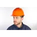 Каска защитная QUARTZ UP III оранжевого цвета с храповым механизмом без вентиляции