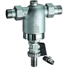 Фильтр 1/2', НР-НР, 100 мкм, с манометром, Tmax: 95 С, 25 бар