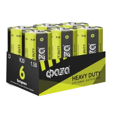 Элементы питания солевые  R20 (D) ФАZА Heavy Duty (6 шт. в упаковке)