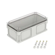 Корпус IP67,400х200х160 (выс.крышки 35),стнк.выбв.флнц.,прозр.крыш.