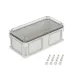 Корпус IP67,400х200х160 (выс.крышки 35),стнк.выбв.флнц.,прозр.крыш.