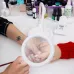 Лупа настольная 3D с подсветкой 30 SMD LED, подставка+прищепка, d-95мм, белая