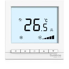Термостат комнатный цифровой, для 2тр 3ск FCU и 2-поз.клап, 1UI 4DO Modbus бел ~230В BS