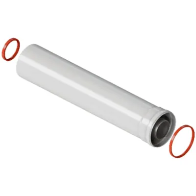 Удлинитель дымохода коакс ROMMER раструбн 60/100 L 2000