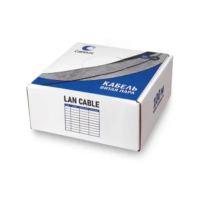 Витая пара F/UTP Cat 5e 4 пары 24 AWG solid нг(А)-LSLTx серый 100м