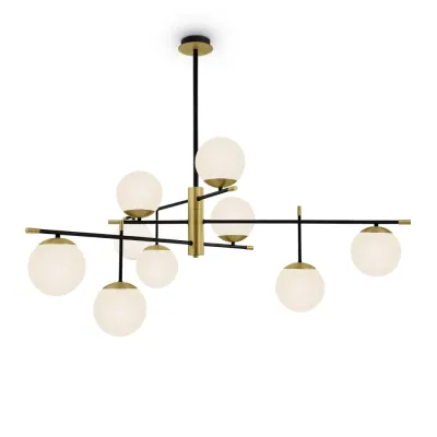 Светильник подвесной Maytoni Nostalgia MOD048PL-09G E14х9х40W Черный и Золото