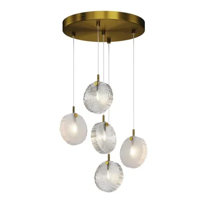Светильник подвесной Maytoni Frozen MOD254PL-05BS G4х5х5W Латунь