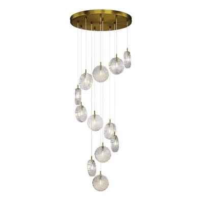 Светильник подвесной Maytoni Frozen MOD254PL-12BS G4х12х5W Латунь