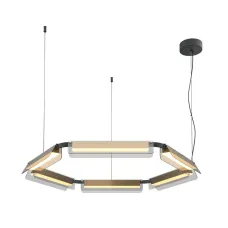 Светильник подвесной  Maytoni Flat MOD296PL-L60BS3K LED 60W Черный и Латунь