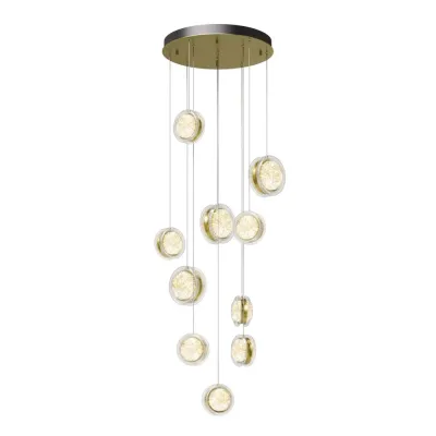 Светильник подвесной  Maytoni Pharao MOD361PL-L41BS3K LED 39W Черный и Латунь