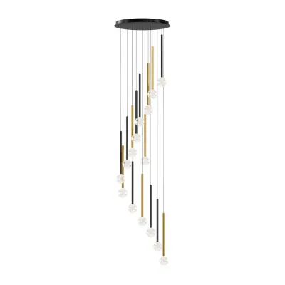 Светильник подвесной  Maytoni Bubble dream MOD383PL-L40BBS3K LED 51W Черный и Латунь