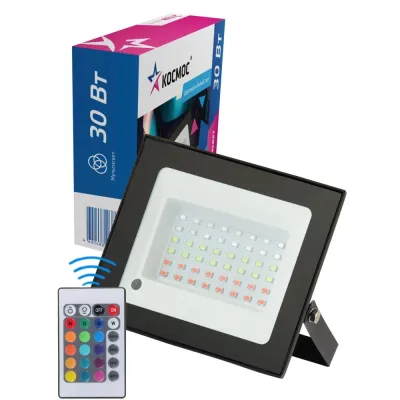 Прожектор светодиодный 30 Вт, RGB с пультом, IP65