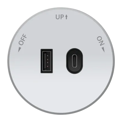 MultiTrack Розетка 2хUSB (тип А+С) 18Вт, 5В/3А Белый