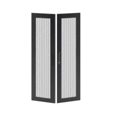 Дверь перфорированная двухстворчатая для IT-CQE 1800x600 RAL9005