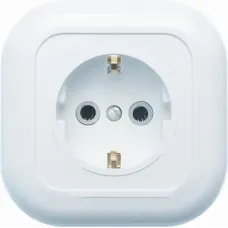 Валентина Розетка 1 пост скрытая с заземлением белый РС16-635