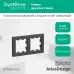 ATLASDESIGN 2-постовая РАМКА, универсальная, БАЗАЛЬТ