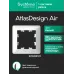 ATLASDESIGN AIR 1-постовая РАМКА, БЕЛЫЙ/дымчатый черный