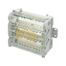 Блок распределительный на DIN рейку 4р 125А, 7х6мм 2х7,5мм 2x9мм.