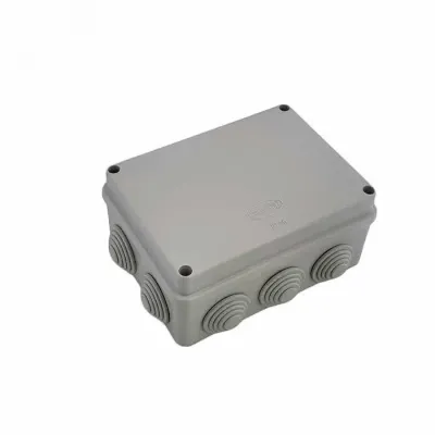 Коробка распределительная 150?110?70 10 муфт д32, крышка на винтах, IP55, открытой проводки, серый
