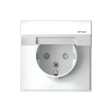 ARTGALLERY розетка с заземл. со шт. с крышк, 16А, IP44, механизм, белый