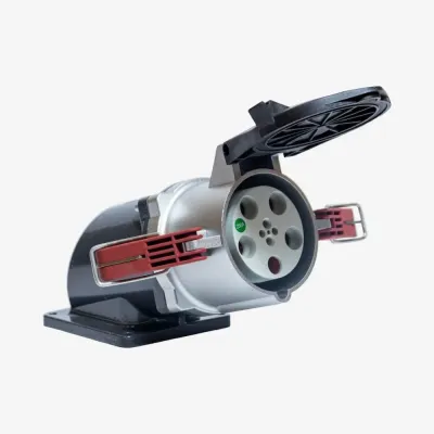 Розетка встраиваемая наклонная (угловая) 250А 3P+N+E 380-690V IP67