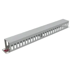 Органайзер кабельный 19'' 1U с крышкой, металличе ский, цвет серый (RAL7035)