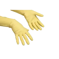 Перчатки латексные Контракт S, желтый Vileda Professional