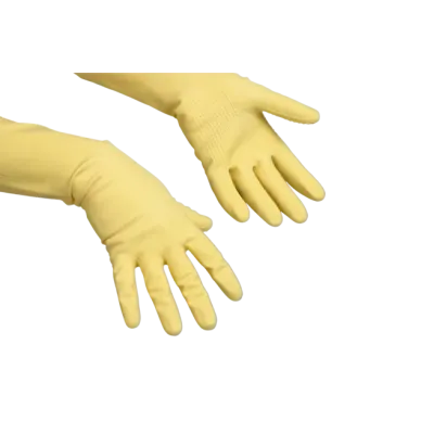 Перчатки латексные Контракт S, желтый Vileda Professional