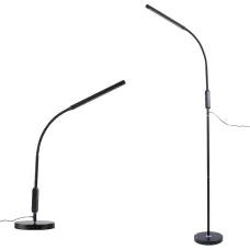 Торшер UЛм-T619 10W/3000-6500K/DIM BLACK напольный светодиодный 10W с регулировкой наклона Сенсорный выключатель Диммер черный
