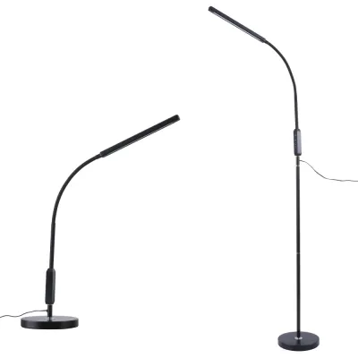 Торшер UЛм-T619 10W/3000-6500K/DIM BLACK напольный светодиодный 10W с регулировкой наклона Сенсорный выключатель Диммер черный