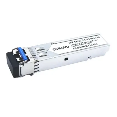 SFP-S2LC15-G-1310-1310-I Оптический SFP Модуль промышленный. Два волокна Single Mode. Скорость: до 1,25 Гбит/c. Тип разъема: 2xLC. Оптический бюджет: 15дБ. Расстояни
