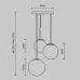 Светильник подвесной Maytoni Basic form MOD321PL-03B E14х3х40W Черный
