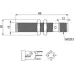 Индуктивный датчик (NPN-НЗ), разъём M12*3 (расс. сраб. 2мм, 800 Гц), скрытый мотаж, 10-30В DC, IP67